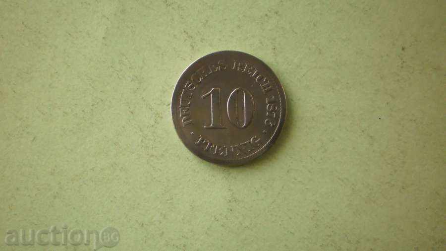 Moneda 10 PFENIGA 1876 J GERMANY