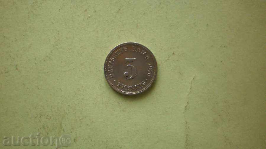 Moneda 5 PFENIGA 1900 A GERMANIA