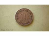 Moneda 10 pfenigi 1900 A Germania