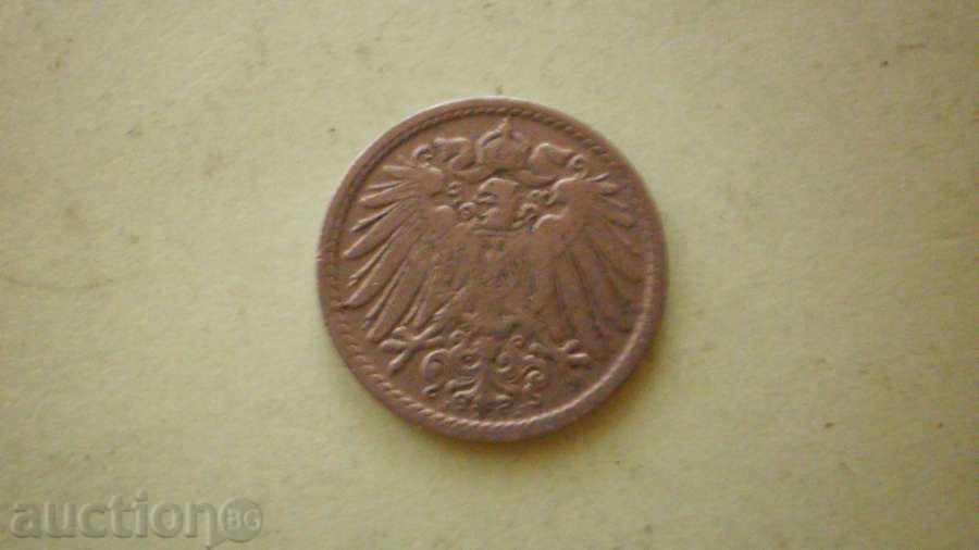 Монета    5 пфенига 1906J  Германия с цена € 2.56 | 5.01 лв.