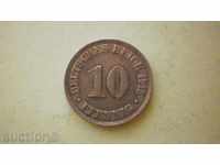 Coin RED 10 PENNIGA 1915D Germany