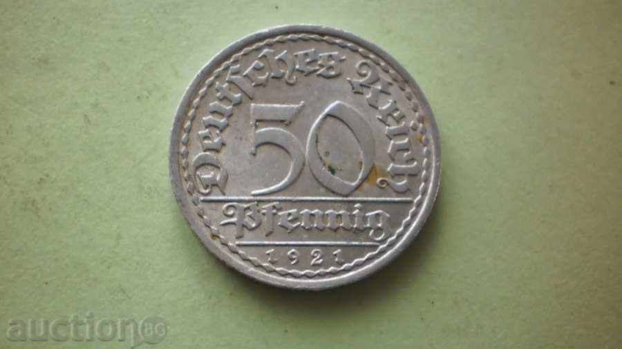 Coin 50 PFINIGA 1921A GERMANY