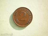 Copper Moetta 2 renten pfenig 1924A Germany