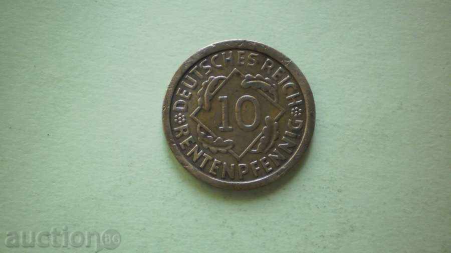 Coppers 10 PFENIGA 1924 GERMANIA