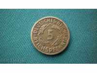 Germany - Weimar Republic 5 reichspfennig 1925F GERMANY