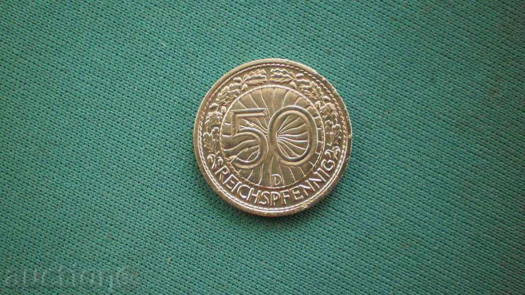 Coin 50 PFINIGA 1928D GERMANY DEUTSCHES REICH with price € 7.67 | 15.00 BGN