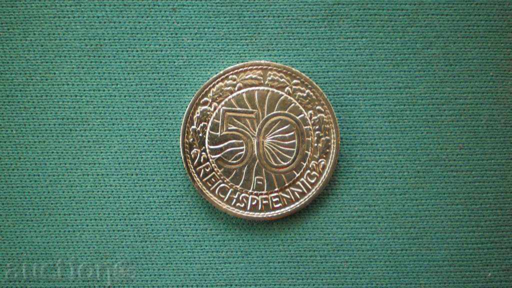 Moneda 50 pfennig 1928F GERMANIA DEUTSCHES REICH cu preț € 7.67 | 15.00 BGN