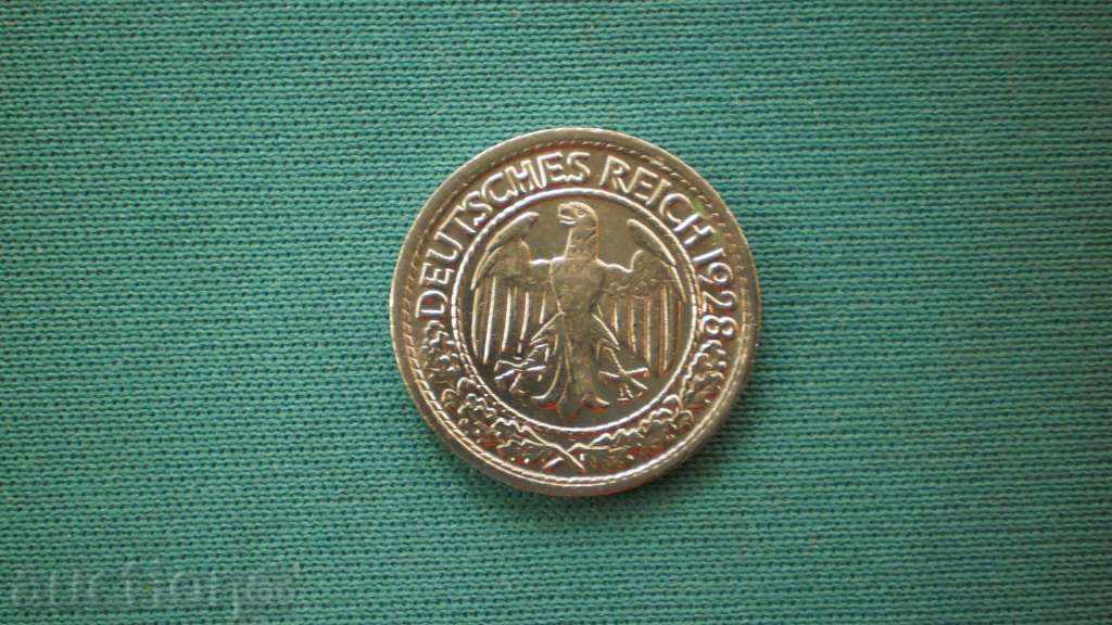 Moneda 50 pfennig 1928F GERMANIA DEUTSCHES REICH