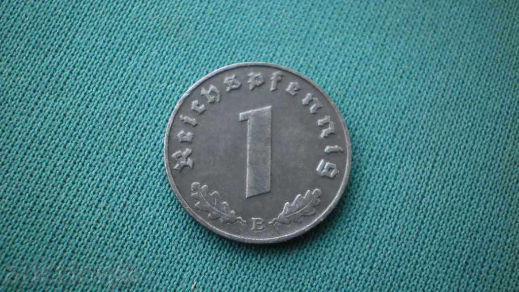 Germany  1 reichspfennig  1944B   ГЕРМАНИЯ с цена € 5.11 | 9.99 лв.