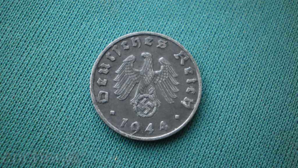 Germany  1 reichspfennig  1944B   ГЕРМАНИЯ