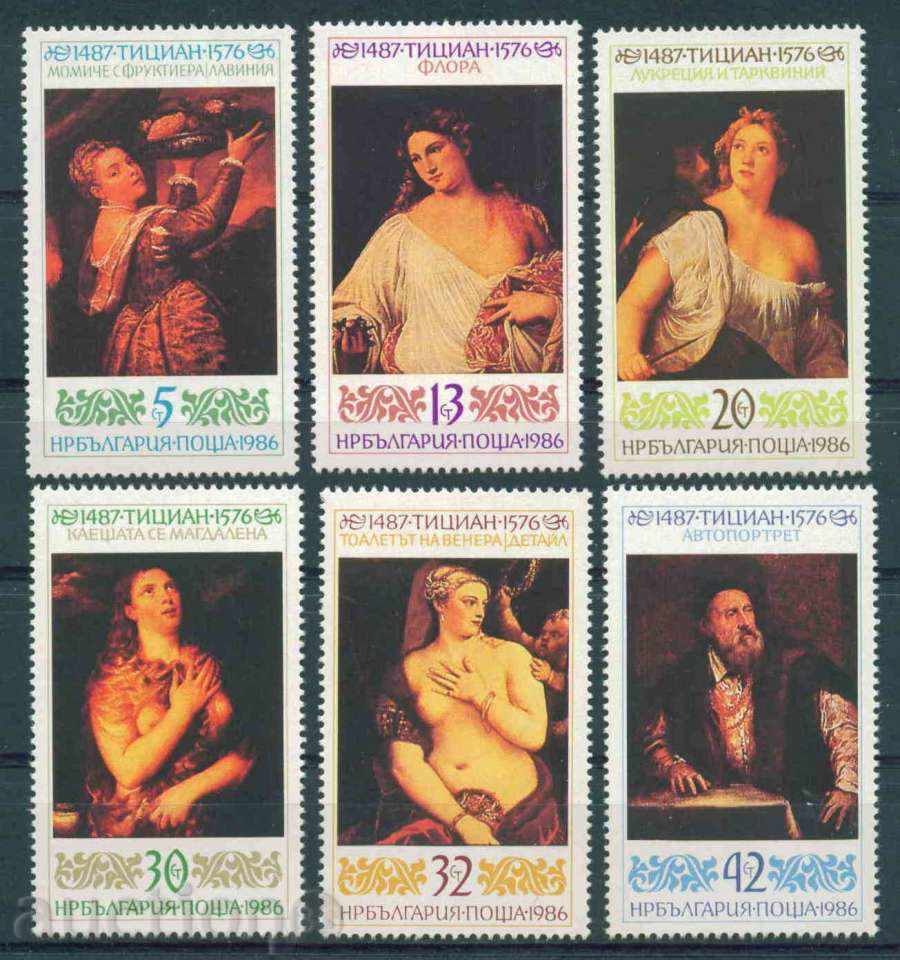 3557 Bulgaria 1986-500 D Titian ** A ANIVERSARE