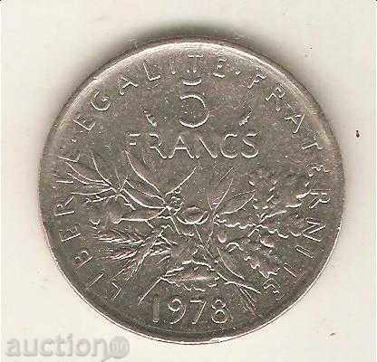 + France 5 Franc 1978