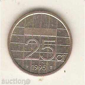 + Netherlands 25 cents 1995