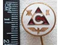 2317. sign of sports and soccer club JKA sign is with enamel