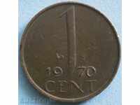 Холандия 1 цент 1970г.
