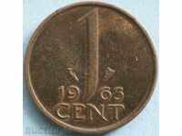 Холандия 1 цент 1963г.