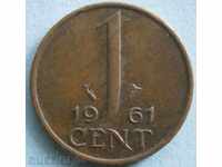 Холандия 1 цент 1961г.
