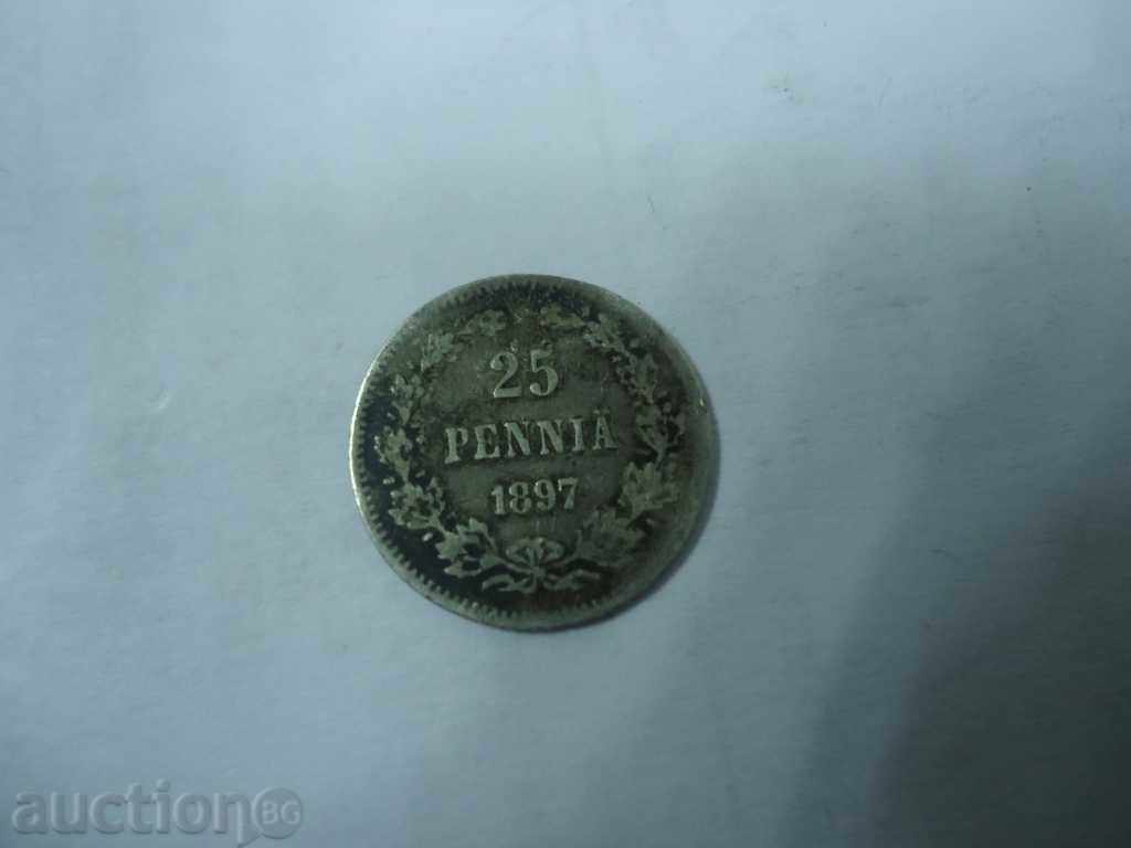 Auction 25 pennia 1897 Finland / Russia Auction 25 pennia 1897 Finland / Russia
