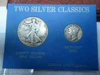 dolar Jumătate 1944+ ban 1941 Set de două clasice de argint