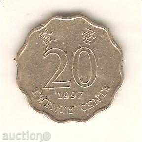 + Hong Kong 20 cents 1997