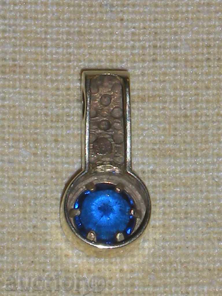 Golden pendant with sapphire.Reddy !!! - 5 Golden pendant with sapphire.Reddy !!! - 5