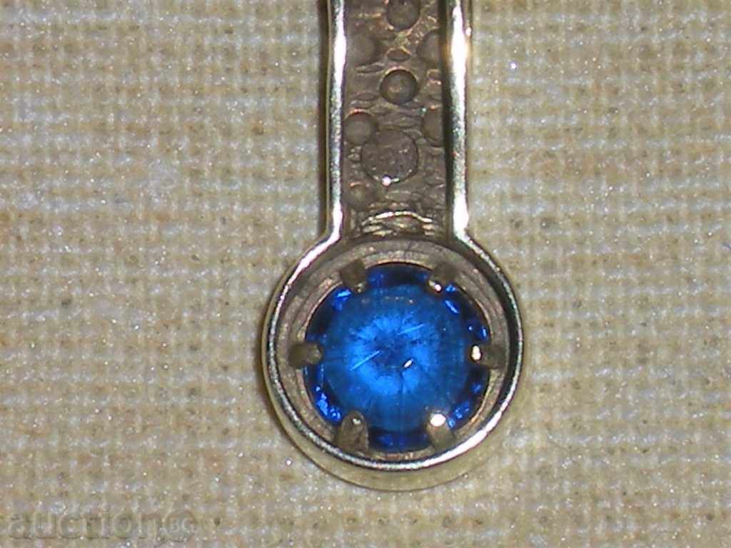 Golden pendant with sapphire.Reddy !!! - 6 Golden pendant with sapphire.Reddy !!! - 6