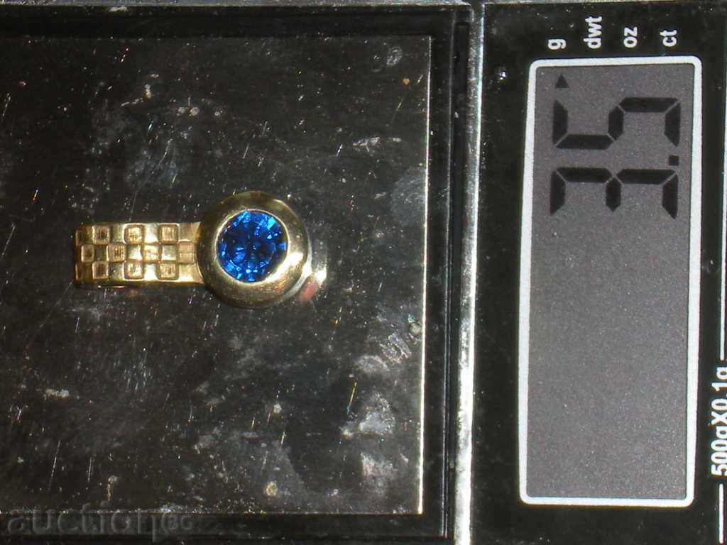 Golden pendant with sapphire.Reddy !!! - 7 Golden pendant with sapphire.Reddy !!! - 7