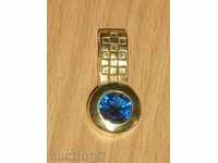 Golden pendant with sapphire.Reddy !!!
