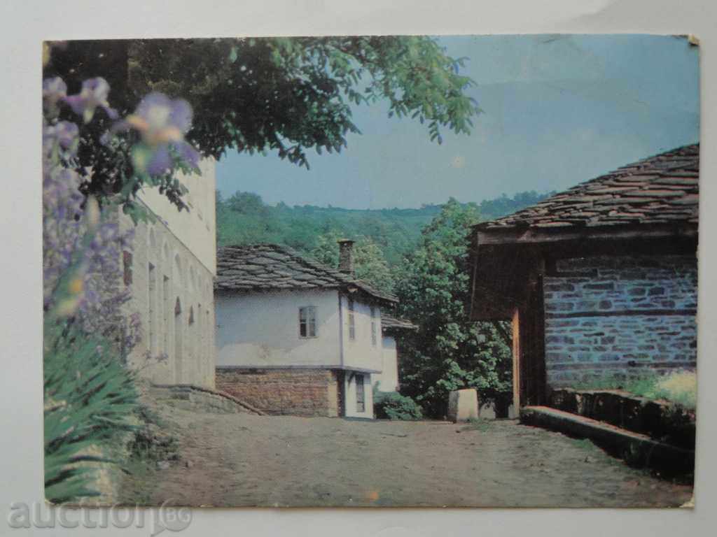 village Bozhentsi view old houses and cobblestone street
