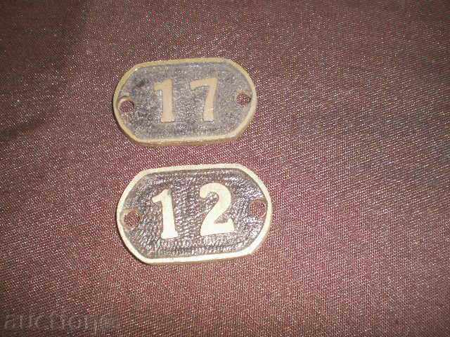 Bronze Numbers 12 and 17