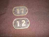 Bronze Numbers 12 and 17
