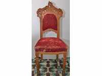 Old wooden chair with beautiful woodcarving 1