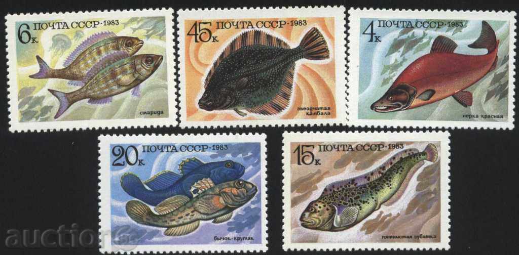 Чисти марки Фауна, Риби 1983  от СССР