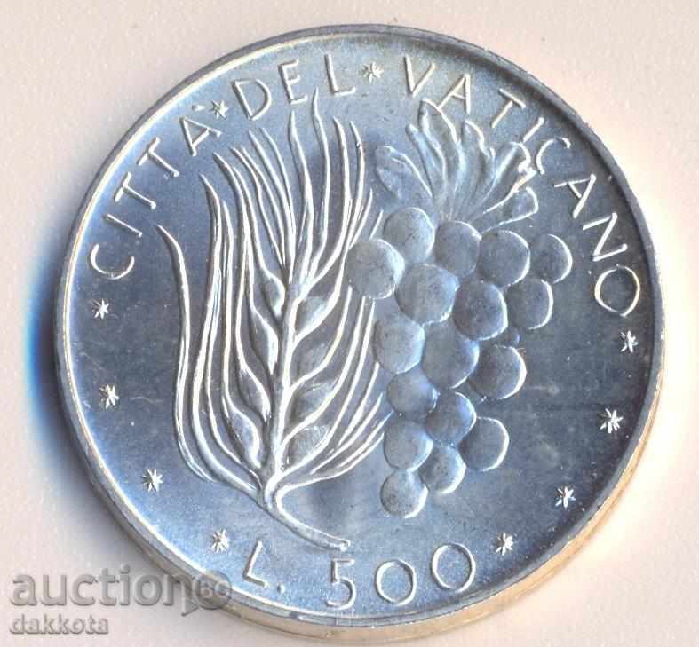 Vatican 500 liras Paul VI, 11 g de argint.