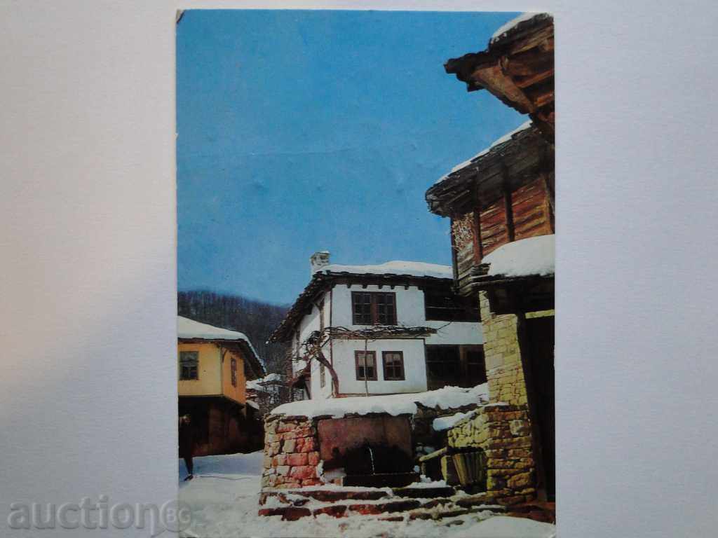 The village of Bozhentsi old houses in the winter 5000K8