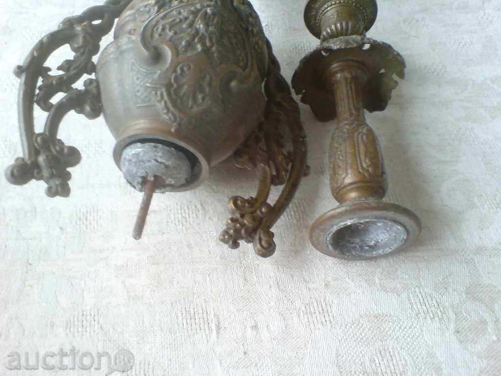 Delivery of candlestick for a fireplace