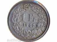Switzerland 1 franc 1947, circulation 624 thousand.