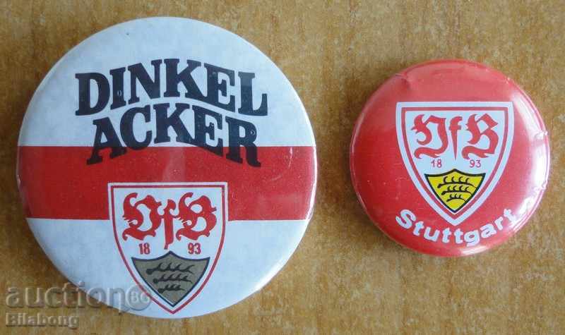 2 pieces of Stuttgart football badges