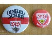 2 pieces of Stuttgart football badges