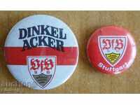 2 pieces of Stuttgart football badges