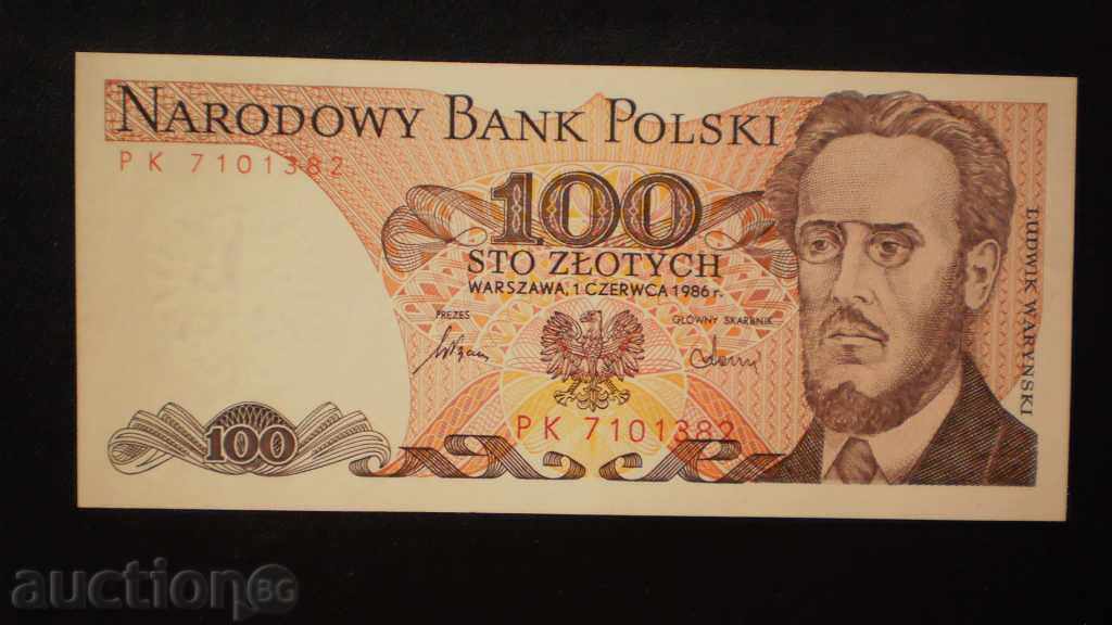 © 100. 100 de miliarde PLN 1986 POLONIA