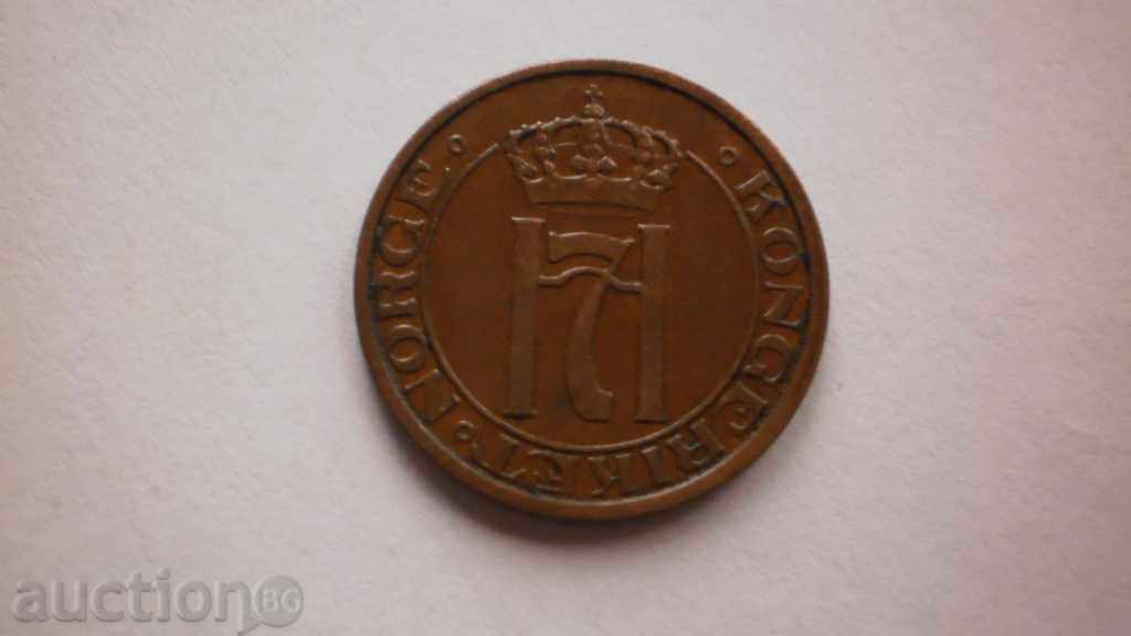 Норвегия 2 Йоре 1935 Рядка Монета