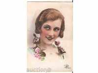 Картичка  Франция , Млада дама №5287 1937 г.