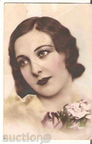 Postcard France, Young lady №5288 1937