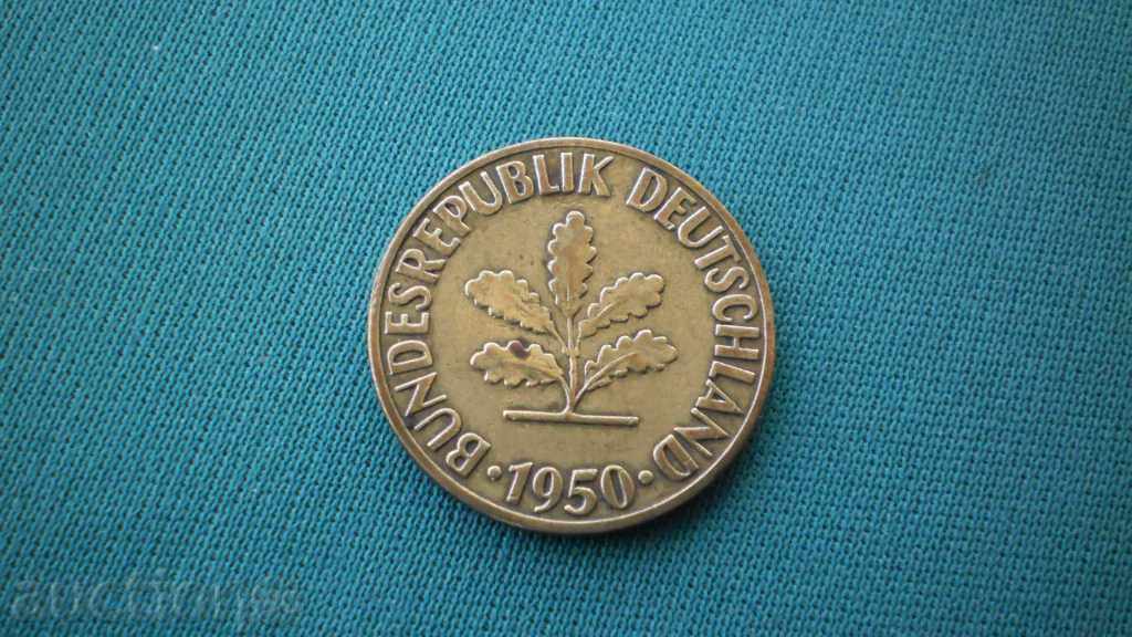 10 Pfennig 1950 F Germania cu preț € 0.51 | 1.00 BGN