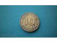 10 pfennig 1950 F Γερμανία