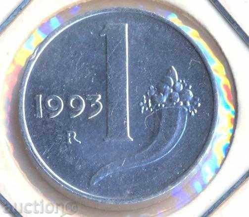 Italy 1 pound 1993 year, circulation 50 thousand, very rare