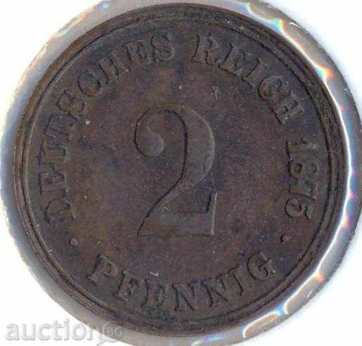 Germania 2 pfenigi 1875J