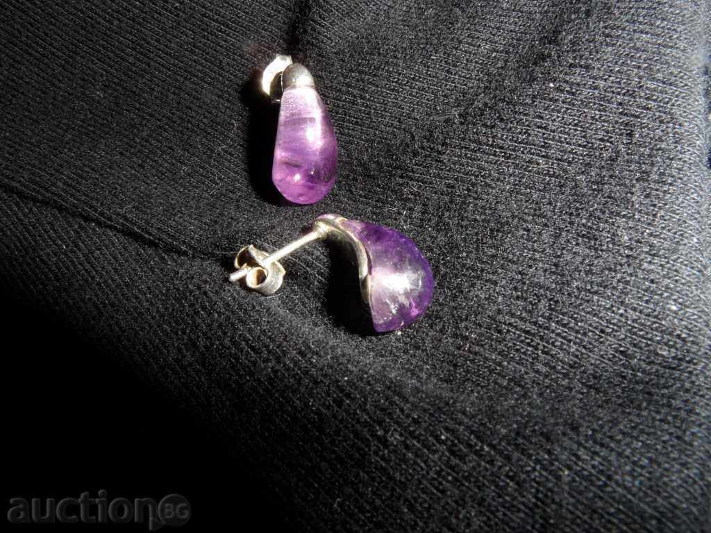 EARRINGS silver and amethyst - beautiful jewelry! ! !