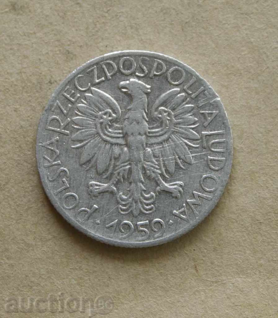 5 ζλότι Πολωνίας 1959 με τιμή € 0.51 | 1.00 BGN